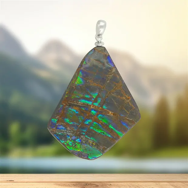 Pendentif Ammolite, 5,8 x 4,7cm, Pièces uniques 126 | Marco Schreier