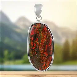 2815583134 Ammolite pendant, 5.2 cm, rhodiniert, unique 134 | Marco Schreier