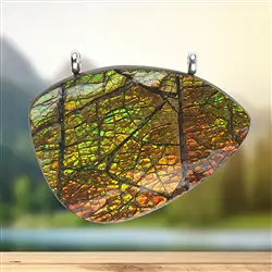 2815583145 Anhänger Ammolith, 6,1 x 7,8cm, Unikat 145 | GH Edelsteine, Heilsteine & Schmuck