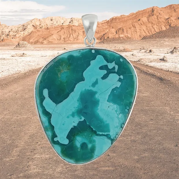 Ciondolo Opale di Atacama, 5,7 cm, unico 026 | grossista gemme e pietre curative