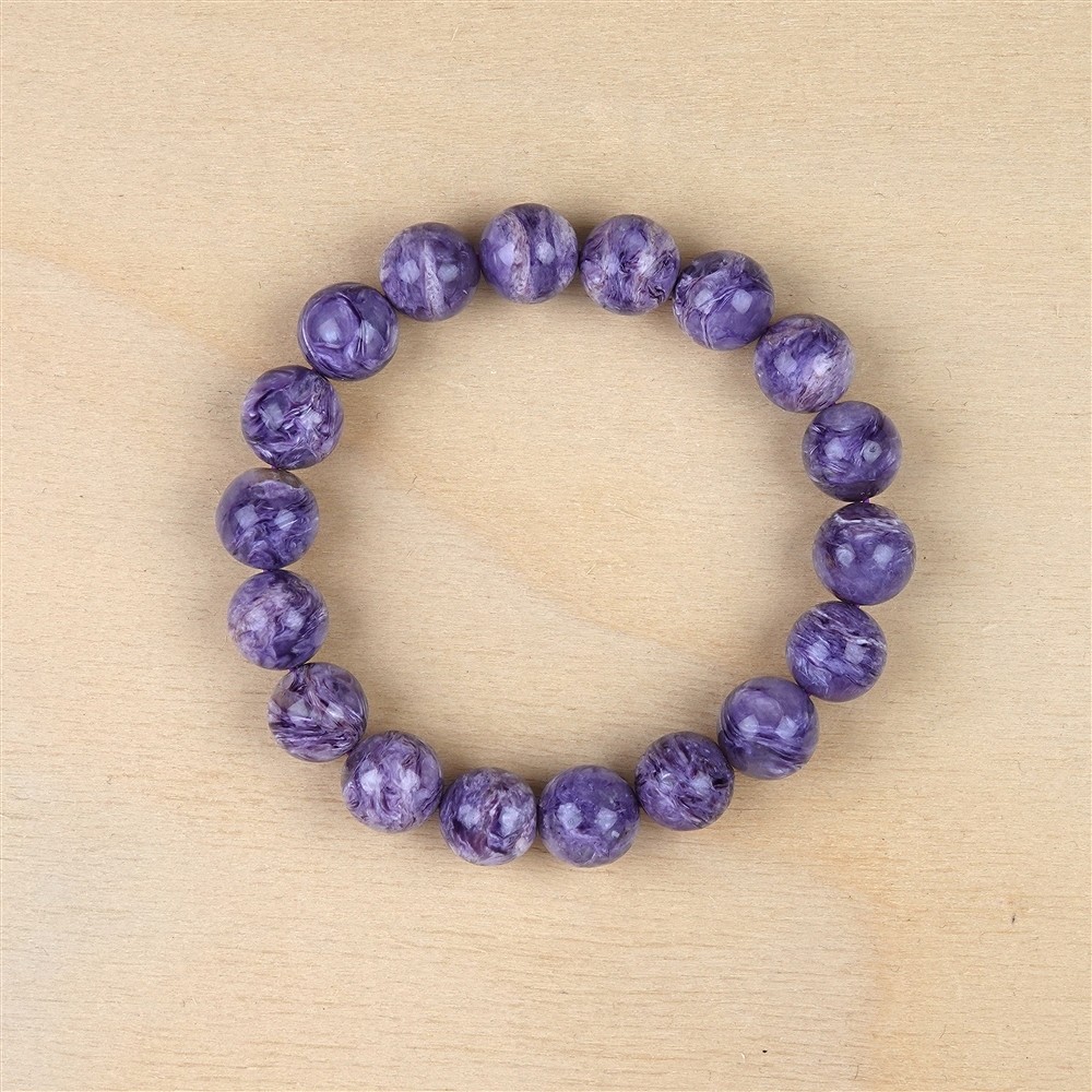 Bracciale, Charoite, perline 11 mm, unico 002 | Marco Schreier