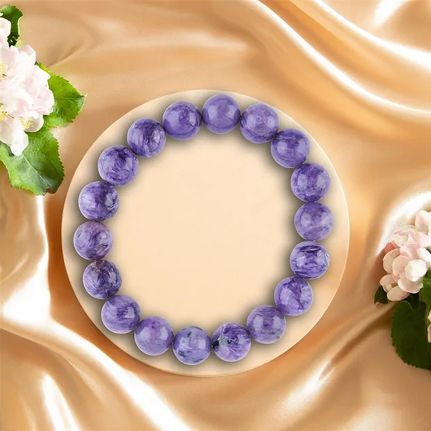 Bracelet Charoite beads unique 007 | wholesaler gems, healing stones & jewelry