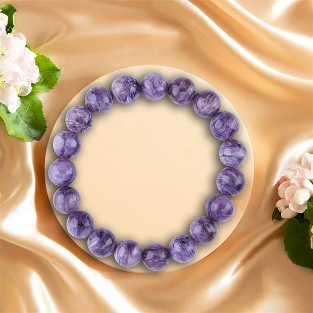 Armband Charoit-Kugeln Unikat 011 | Großhändler Edelsteine, Heilsteine & Schmuck