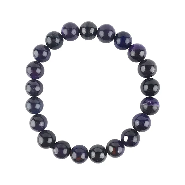 Bracelet, Sugilite, 9.0mm beads, unique 011 | wholesaler gems & healing stones
