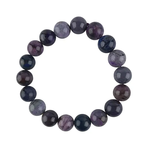 Armband, Sugilith, 10,5mm- Kugeln, Unikat 013 | Edelsteine, Heilsteine & Schmuck