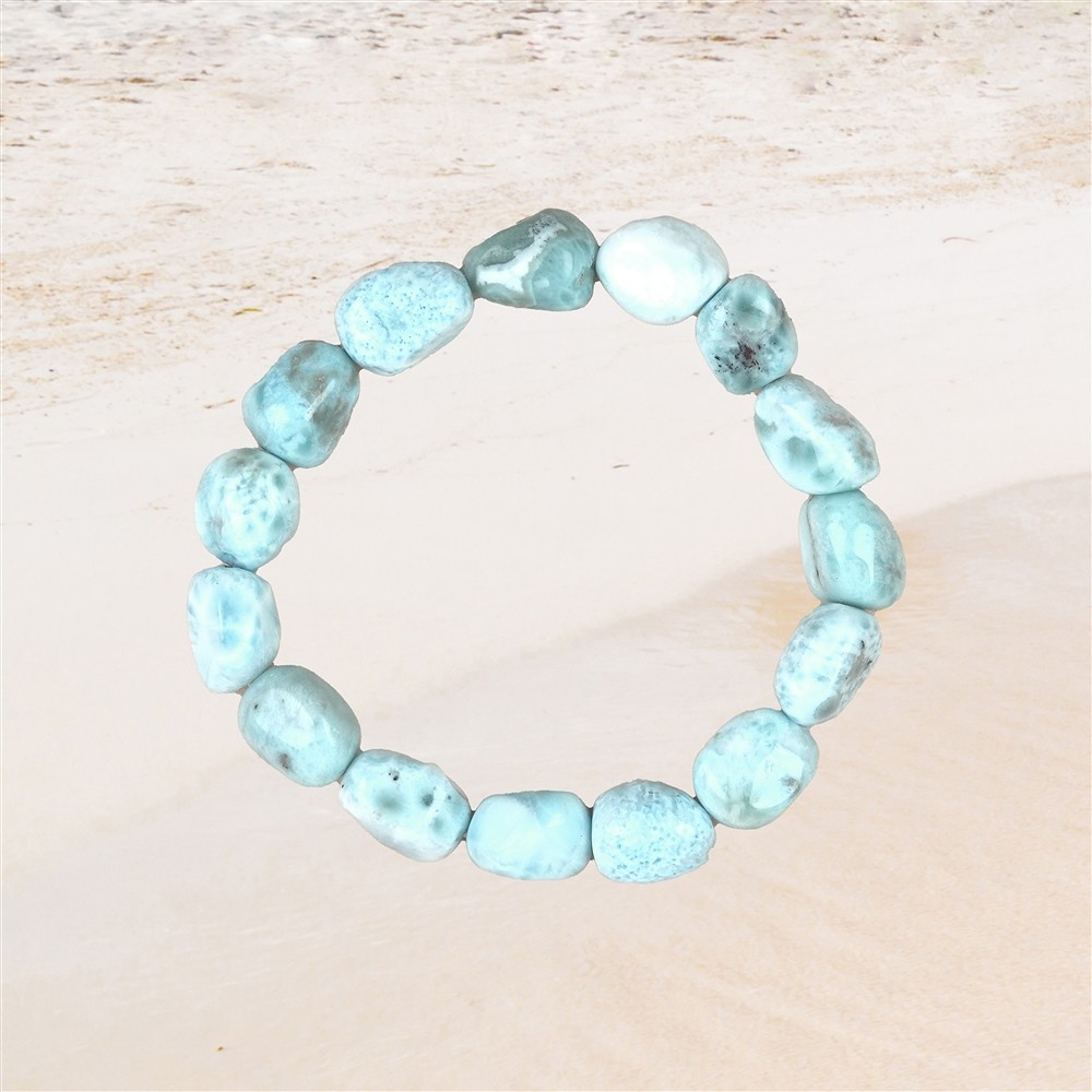 Bracciale, Larimar, pepite da 14 mm, unico 007 | Marco Schreier