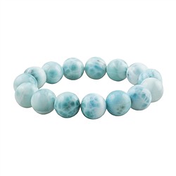 2818196042 Pulsera, Larimar, cuentas de 14 mm, única 042 | Marco Schreier