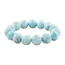 2818196044 Bracelet, Larimar, 14mm beads, unique 044 | wholesaler gems & healing stones