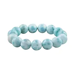 2818196045 Bracelet, Larimar, 13.5mm spheres, unique 045 | wholesaler gems & healing stones