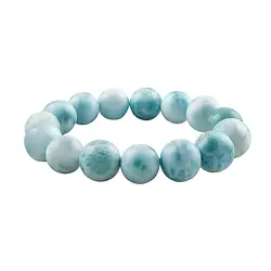 2818196046 Bracelet, Larimar, 14.5mm beads, unique 046 | wholesaler gems & healing stones