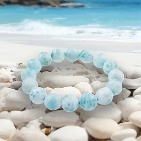 Bracciale, Larimar, perline da 13 mm, unico 051 | Marco Schreier