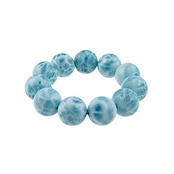 2818196054 Armband, Larimar, 20mm Kugeln, Unikat 054 | GH Edelsteine, Heilsteine & Schmuck