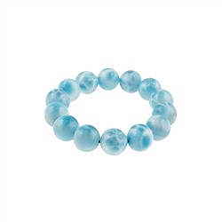 2818196060 Armband, Larimar, 14,8mm Kugeln, Unikat 060 | Edelsteine, Heilsteine & Schmuck