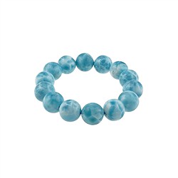 2818196061 Armband, Larimar, 15mm Kugeln, Unikat 061 | GH Edelsteine, Heilsteine & Schmuck