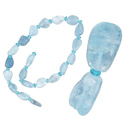 2821022011 Strang Aquamarin Unikat 011 | Mineralien-Handel Edelsteine, Heilsteine & Schmuck