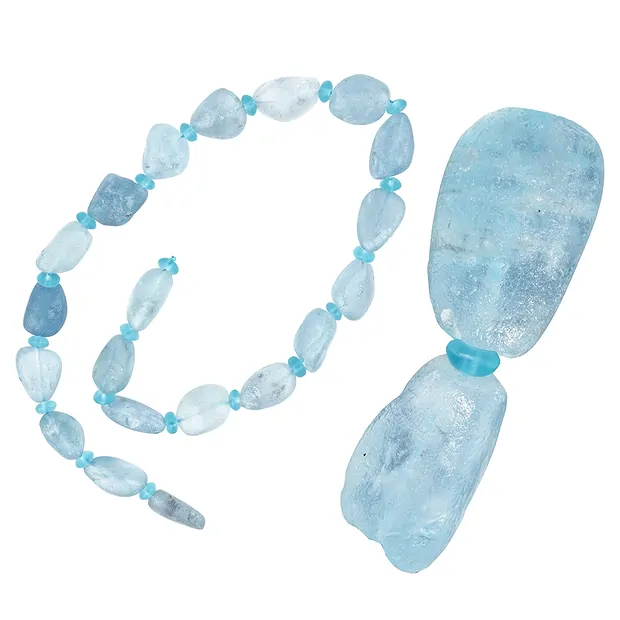 Strang Aquamarin Unikat 011 | Mineralien-Handel Edelsteine, Heilsteine & Schmuck