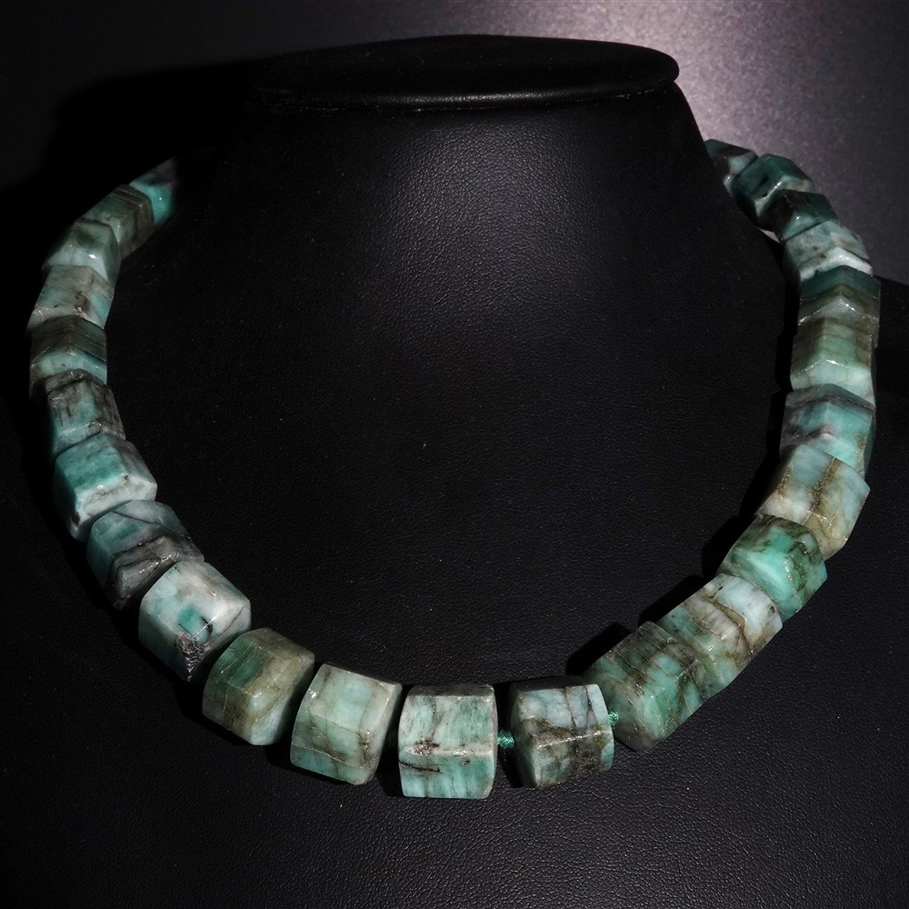 Cilindro a sei lati smeraldo unico 003 | grossista gemme e pietre curative