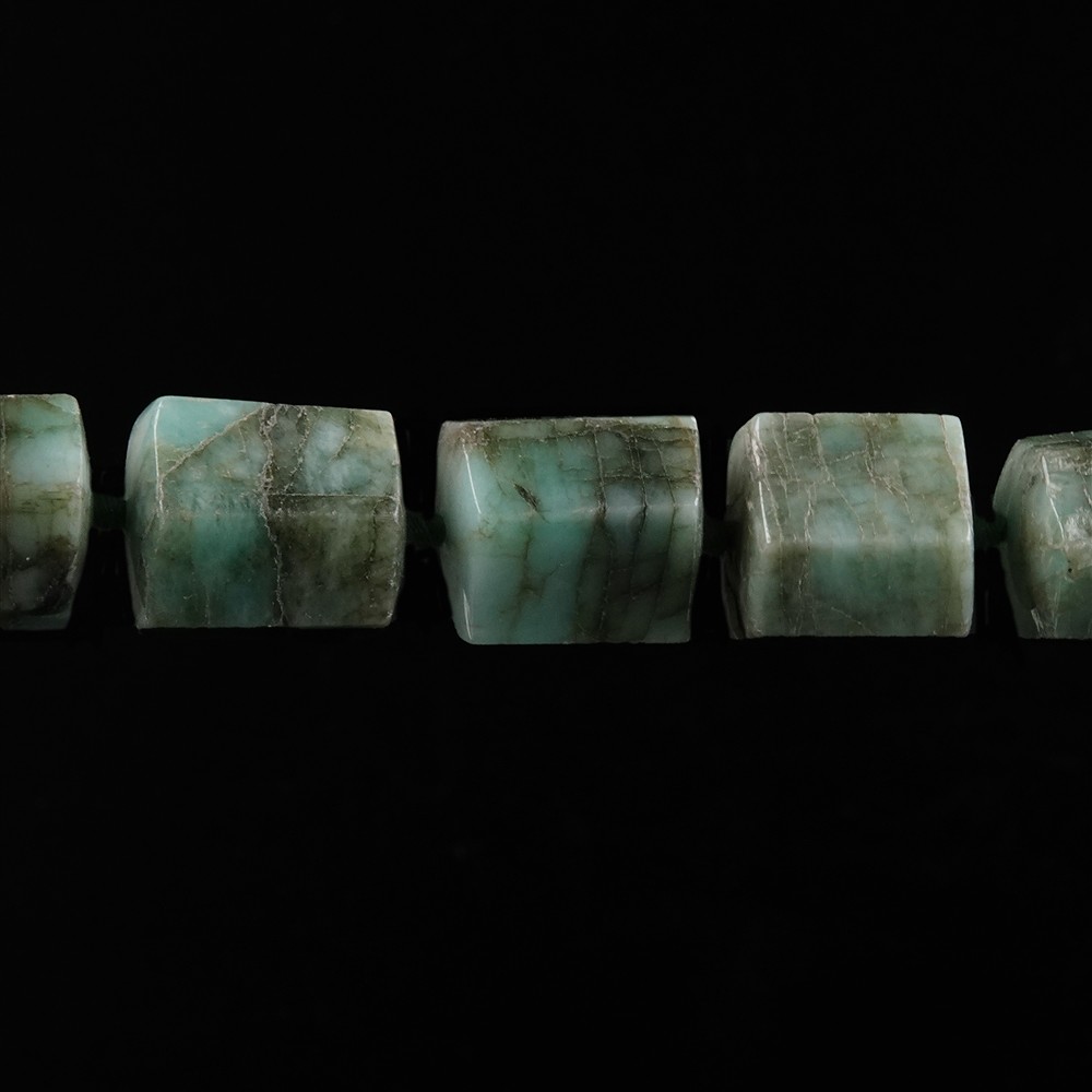 Rang de collier cylindre six faces Émeraude Pièces uniques 004 | Marco Schreier