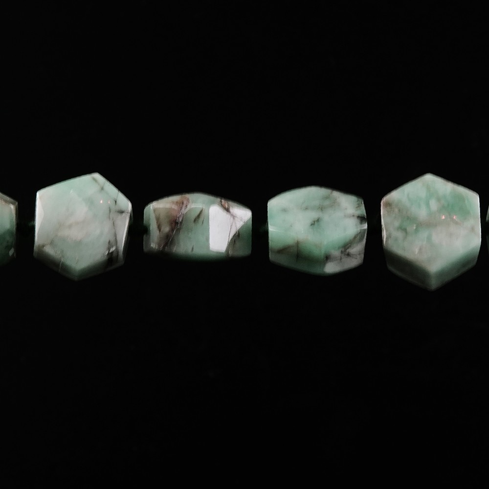 Strand hexagon emerald unique 010 | wholesaler gems, healing stones & jewelry