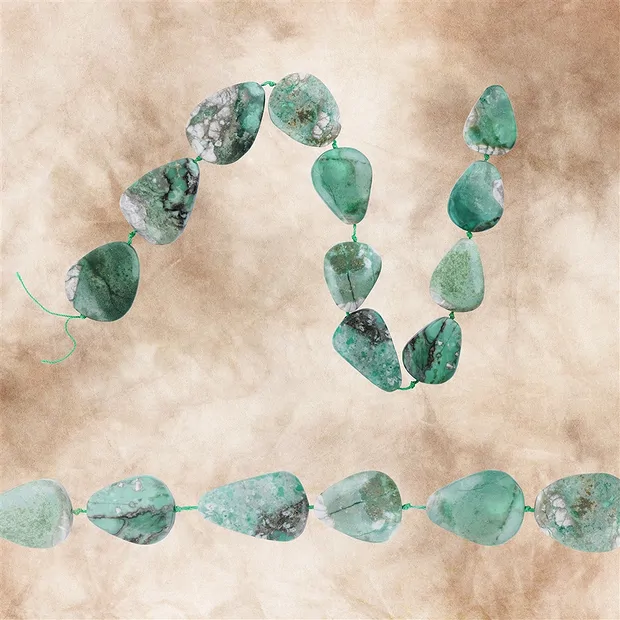 Strang Variscit Unikat 004 | Mineralienhandlung Edelsteine, Heilsteine & Schmuck