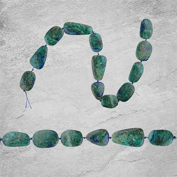 Strang Azurit-Malachit Unikat 001 | Großhändler Edelsteine, Heilsteine & Schmuck