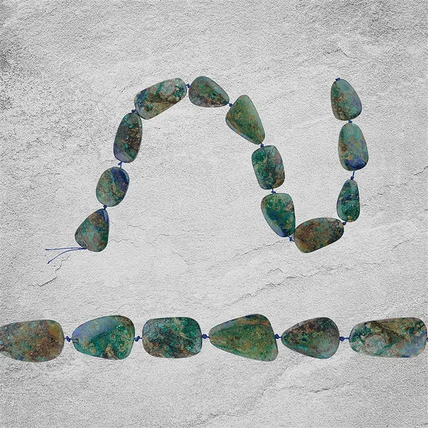 Strang Azurit-Malachit Unikat 003 | Großhändler Edelsteine, Heilsteine & Schmuck