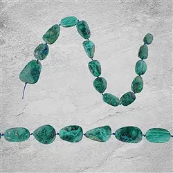 2821182005 Strang Azurit-Malachit Unikat 005 | Großhändler Edelsteine, Heilsteine & Schmuck