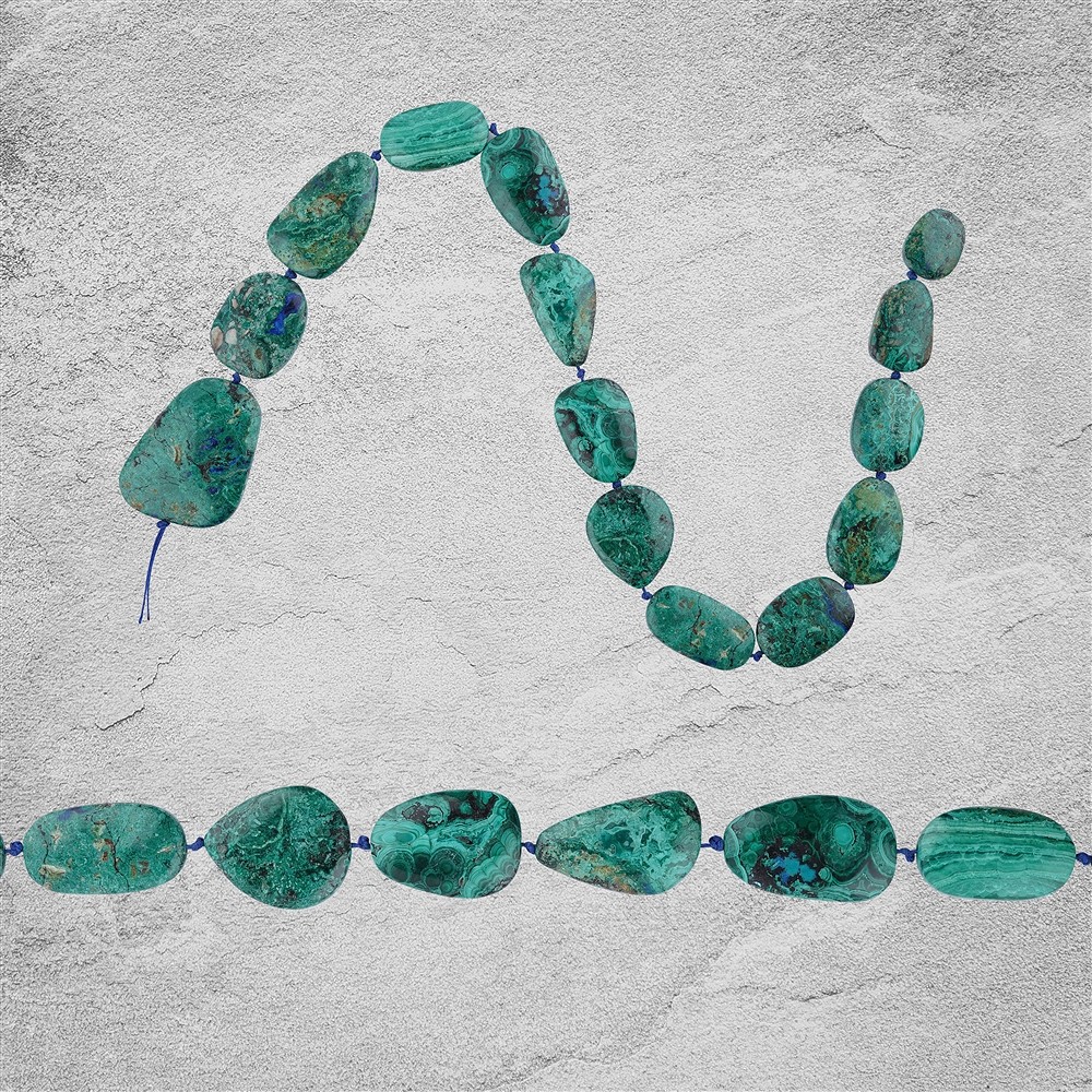 Cordón Malaquita azurita único 005 | Marco Schreier
