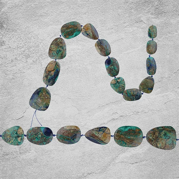 Strang Azurit-Malachit Unikat 006 | Großhändler Edelsteine, Heilsteine & Schmuck