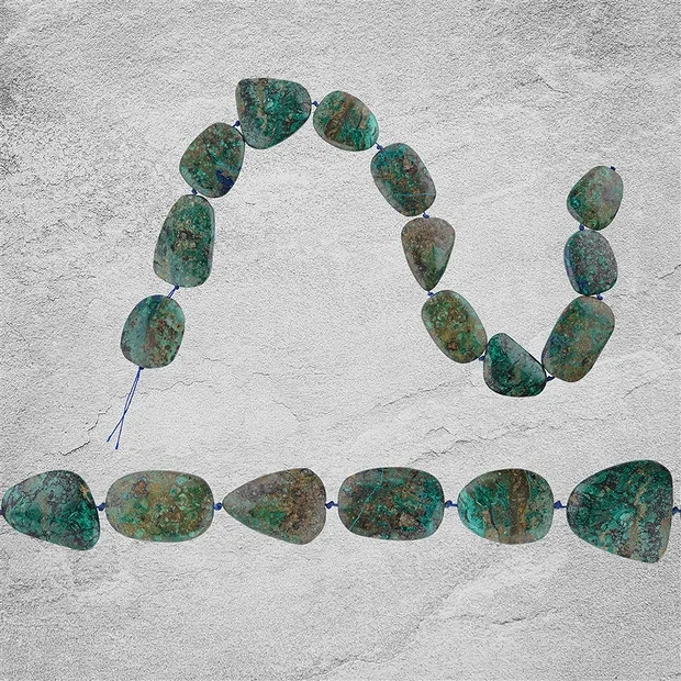 Strang Azurit-Malachit Unikat 007 | Großhändler Edelsteine, Heilsteine & Schmuck