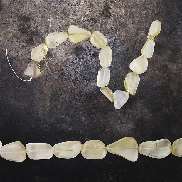 Strang Limonenquarz Unikat 002 | Großhändler Edelsteine, Heilsteine & Schmuck