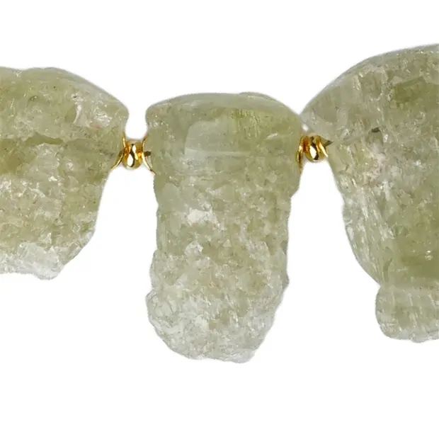 Necklace Aquamarine rough stones polished, unique 001 | Marco Schreier