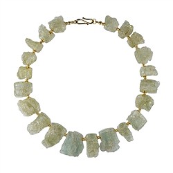 2822022001 Collier Aquamarin Rohsteine anpoliert, Unikat 001 | Marco Schreier