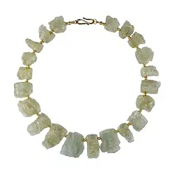 2822022001 Necklace Aquamarine rough stones polished, unique 001 | Marco Schreier