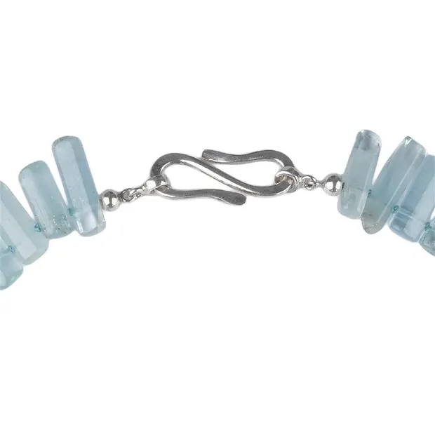 Necklace Aquamarine, polished rods, unique 002 | gems, healing stones & jewelry