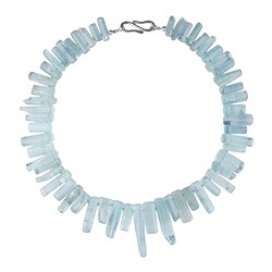 2822022002 Collier Aquamarin, Stäbchen poliert, Unikat 002 | Marco Schreier
