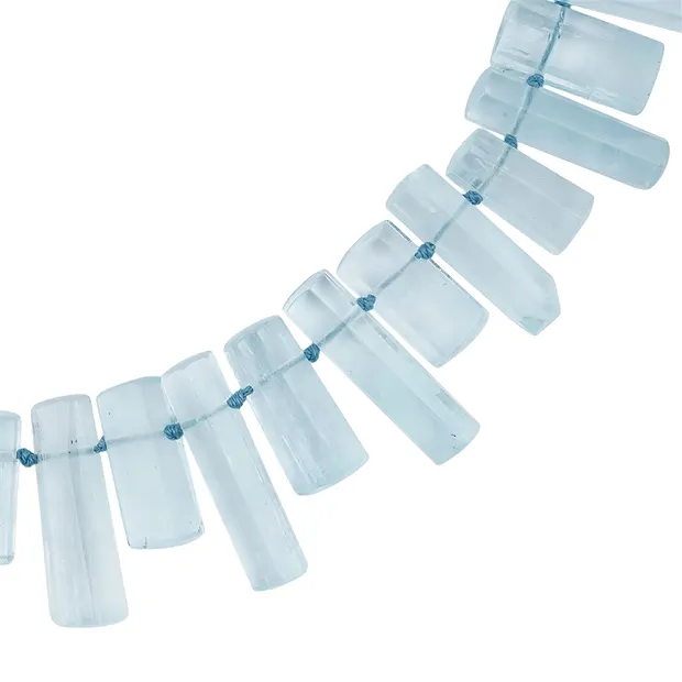 Necklace Aquamarine, rods, unique 003 | wholesale gems, healing stones & jewelry