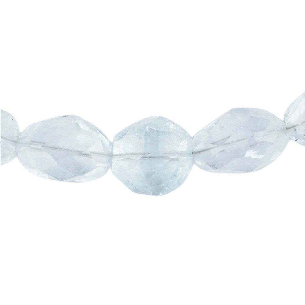 Necklace Aquamarine, faceted olives, unique 006 | gems, healing stones & jewelry