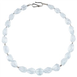 2822022006 Collar Aguamarina, aceitunas facetadas, único 006 | Marco Schreier