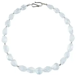 2822022006 Collier Aquamarin, Oliven facettiert, Unikat 006 | Marco Schreier