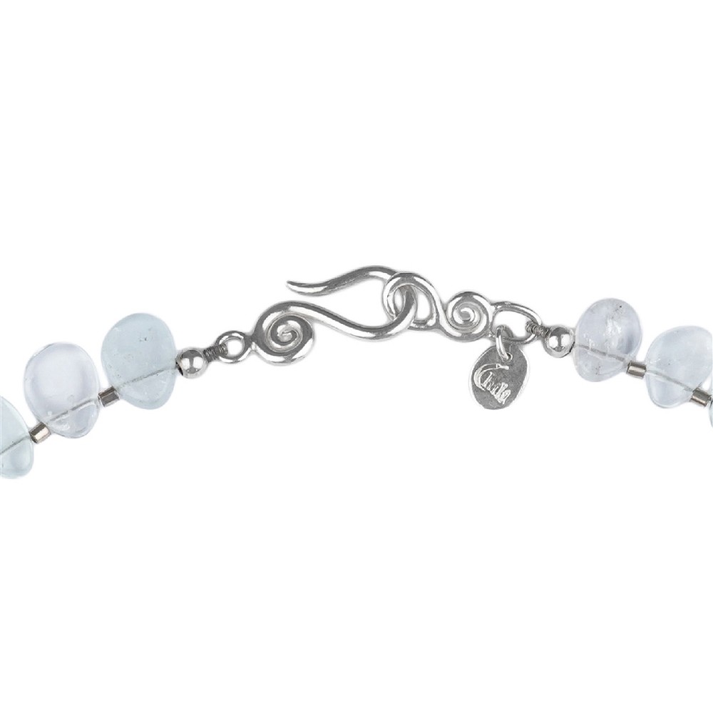 Necklace Aquamarine, polished drops, unique 007 | gems, healing stones & jewelry