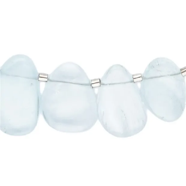 Collier Aigue-marine, goutte polie, Pièces uniques 007 | Marco Schreier