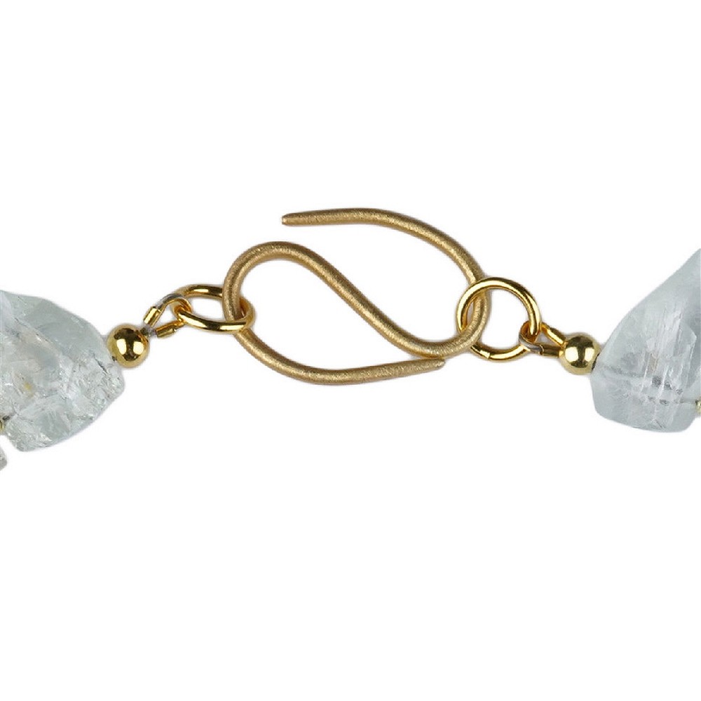 Collar Piedras en bruto de berilo pulido, único 001 | Marco Schreier