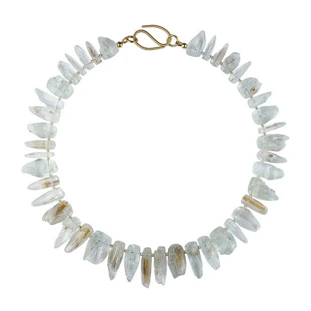 Collier Béryl pierres brutes polies, Pièces uniques 001 | Marco Schreier