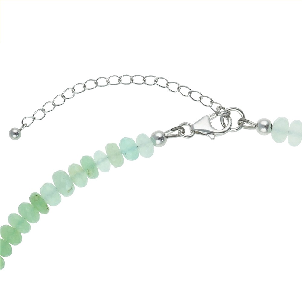 Collana Atelier Crisoprasio, bottoni, rodiato, unico 004 | Marco Schreier