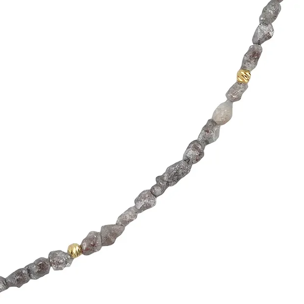Chaîne d'atelier Diamant, cristaux bruts, doré, Pièces uniques 003 | Marco Schreier