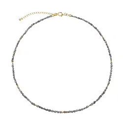2822060003 Atelierkette Diamant, Rohkristalle, vergoldet, Unikat 003 | Marco Schreier