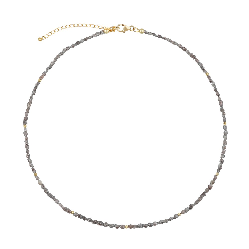 Atelier necklace Diamond, raw crystals, gold-plated, unique 003 | Marco Schreier