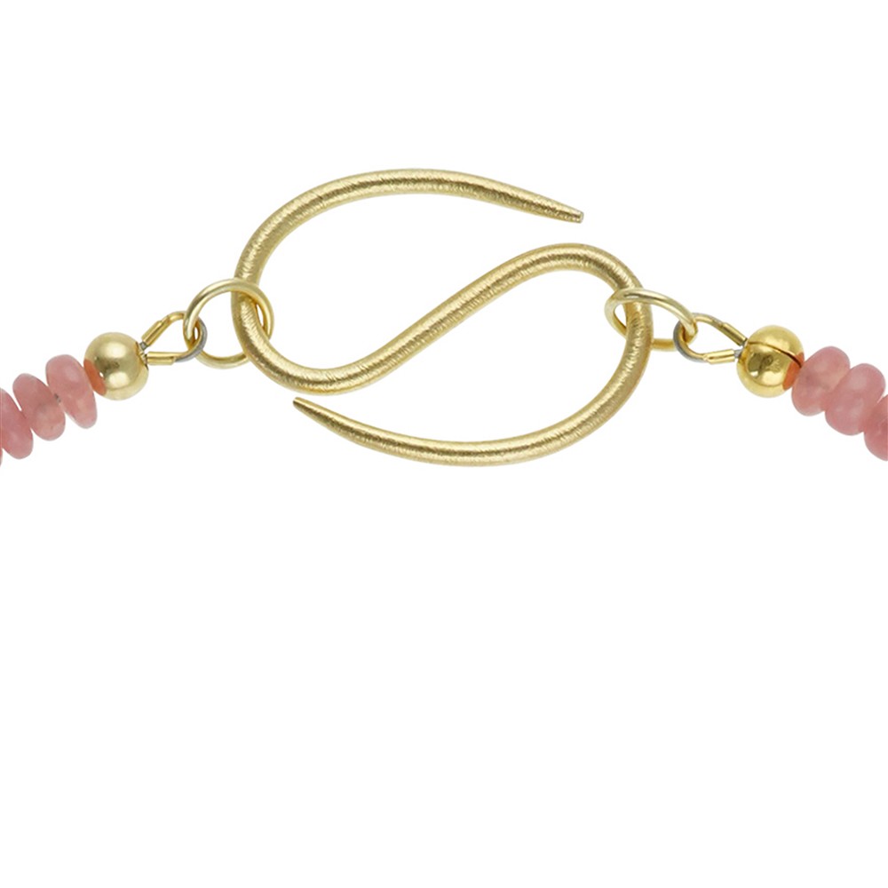 Collar estudio Rodocrosita, botones, chapado en oro, único 001 | Marco Schreier