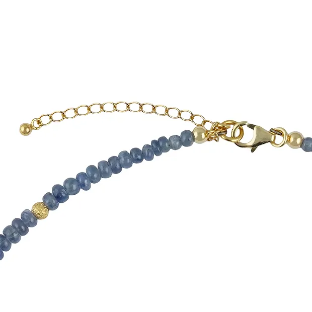 Sapphire necklace, button, unique 004 | wholesale gems, healing stones & jewelry